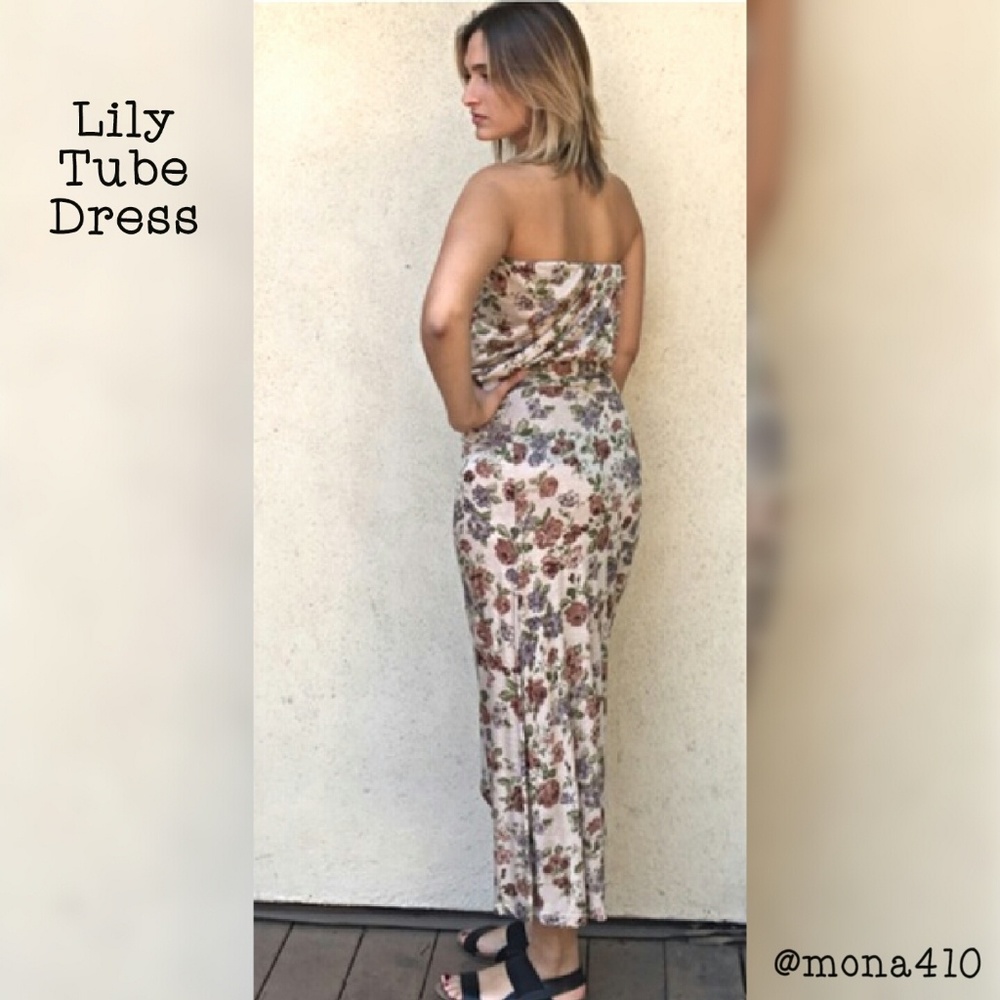 *Host Pick* Floral Lily Tube Dress